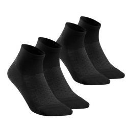Skarpety turystyczne Quechua Hike 100 długie x2. Czarne skarpety QUECHUA, bez wzorów, z bawełny. Za 29.99 zł.