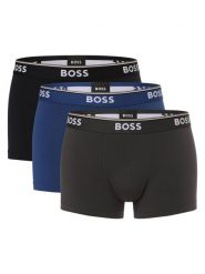 BOSS Obcisłe bokserki pakowane po 3 szt. Mężczyźni Bawełna niebieski|szary|wielokolorowy, L. Niebieskie bokserki Boss, l, bez wzorów, z bawełny. Za 219.95 zł.
