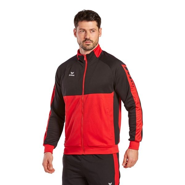 Kurtka z dresu Erima Worker Six Wings. Czarne kurtki Erima, bez wzorów, z dresówki, bez kaptura. Za 184.00 zł.