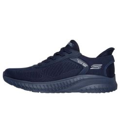 Sneakersy Skechers Bob Squad Chaos - Solid Step Dorośli. Niebieskie buty sportowe casual Skechers, bez wzorów, z gumy, bez zapięcia, skechers sport. Za 299.99 zł.