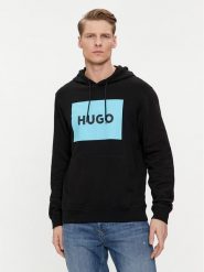 Hugo Bluza Duratschi223 50473168 Czarny Regular Fit. Czarne bluzy Hugo, l, bez wzorów, z bawełny, bez kaptura. Za 259.99 zł.