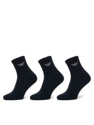 Emporio Armani Underwear Skarpety krótkie EM000551 AF14499 MB082 Niebieski. Niebieskie skarpety Emporio Armani Underwear, bez wzorów, z bawełny. Za 129.99 zł.