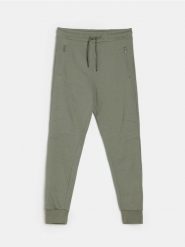 Spodnie dresowe jogger - zielony. Zielone joggery i bojówki Sinsay, l, bez wzorów, z dresówki. Za 49.99 zł.