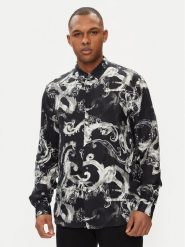 Versace Jeans Couture Koszula 76GAL2R0 Czarny Regular Fit. Czarne koszule Versace Jeans Couture, m, bez wzorów, z jeansu, bez kołnierzyka, bez ramiączek. Za 809.99 zł.