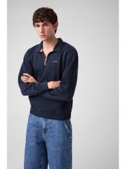 Guess Jeans Bluza 184127 Niebieski jasny Classic Fit. Niebieskie bluzy Guess Jeans, l, z aplikacjami, z jeansu, bez kaptura. Za 389.99 zł.