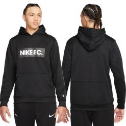 Bluza sportowa męska Nike FC Libero Dri-Fit treningowa kangurka z kapturem. Czarne bluzy z kapturem Nike, m, bez wzorów, z dresówki, z kapturem. Za 226.97 zł.