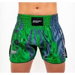 Szorty czaszki Knockout KickBox. Zielone szorty KNOCKOUT, bez wzorów, sportowe. Za 151.79 zł.