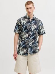 Jack & Jones Koszula "Honolulu" w kolorze granatowym rozmiar: XXL. Niebieskie koszule Jack & Jones, xxl, bez wzorów, z bawełny, bez kołnierzyka, bez ramiączek. Za 69.99 zł.