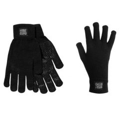 Rękawiczki dziane męskie 2 pary. Czarne rękawiczki HEAT KEEPER, bez wzorów, z dzianiny. Za 128.95 zł.