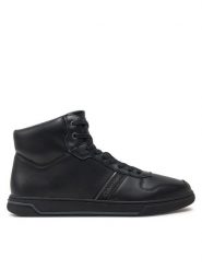 Calvin Klein Sneakersy High Top Lace Up Logo HM0HM01492 Czarny. Czarne buty sportowe casual CALVIN KLEIN, bez wzorów, ze skóry, bez zapięcia. Za 569.99 zł.