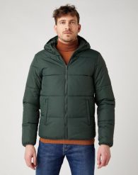 MĘSKA KURTKA ZIMOWA WRANGLER THE PUFFER DEEP FOREST W4D6WRG08 112141355. Kurtki Wrangler, na zimę, m, bez wzorów, bez kaptura. Za 299.99 zł.