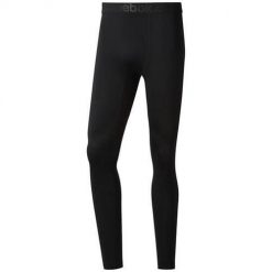 Spodnie treningowe męskie Reebok Wor Big Logo Compression. Czarne spodnie treningowe długie Reebok, m, bez wzorów. Za 241.00 zł.