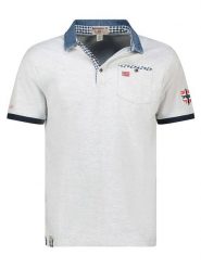 Geographical Norway Koszulka polo "Kerwin" w kolorze jasnoszarym rozmiar: L. Szare koszulki polo sportowe Geographical Norway, l, bez wzorów, z bawełny, bez kołnierzyka, bez ramiączek. Za 92.21 zł.