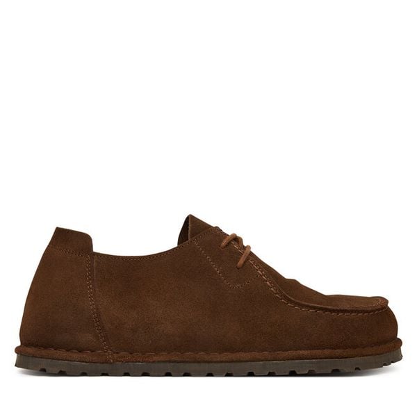 Półbuty Birkenstock. Brązowe eleganckie półbuty Birkenstock, bez wzorów, bez obcasa, bez zapięcia. Za 719.99 zł.