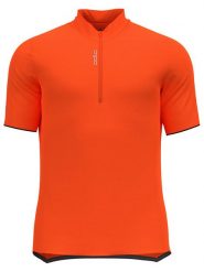 Odlo Koszulka kolarska "Essential" w kolorze pomarańczowym rozmiar: XL. Pomarańczowe t-shirty sportowe ODLO, bez wzorów, z materiału, bez ramiączek, rowerowe. Za 131.74 zł.