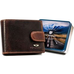 Portfel skórzany Peterson PTN WL-1012L c. brązowy. Brązowe portfele Peterson, bez wzorów, ze skóry. Za 139.99 zł.