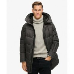 Kurtka pikowana City Chevron. Szare kurtki Superdry, m, bez wzorów, bez kaptura. W wyprzedaży za 816.50 zł.