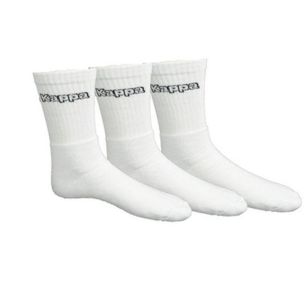 Skarpety Unisex Dla Dorosłych (zestaw 3 Sztuk). Białe skarpety Kappa, bez wzorów. Za 48.99 zł.