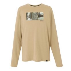 T-shirt Męski Z Fotografią Z Długim Rękawem Maylow. Brązowe bluzki z długim rękawem Regatta, m, bez wzorów, bez kołnierzyka, bez ramiączek. Za 47.99 zł.