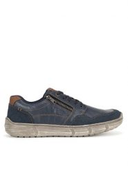 Rieker Półbuty 04003-16 Granatowy. Niebieskie buty sportowe casual Rieker, bez wzorów, ze skóry, bez obcasa, bez zapięcia. Za 289.99 zł.