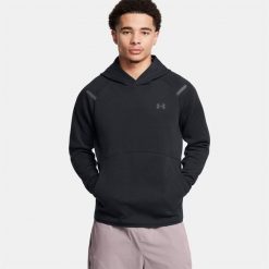 Bluza Under Armour Unstoppable Fleece Jgr. Czarne bluzy Under Armour, bez wzorów, bez kaptura. Za 446.80 zł.
