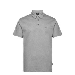Koszulka Polo męska BOSS Palosh 30 Silver slim fit szara (50471335-041). Szare koszulki polo sportowe Boss, m, bez wzorów, bez kołnierzyka, bez ramiączek. Za 289.00 zł.