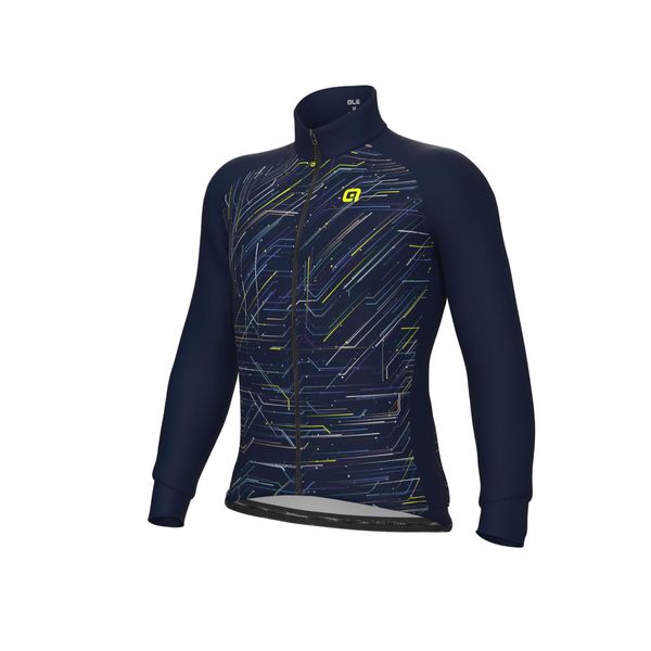 Kurtka rowerowa męska Alé Cycling Solid Byte. Niebieskie kurtki ALÉ CYCLING, m, bez wzorów, bez kaptura. W wyprzedaży za 542.99 zł.