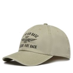 Czapka z daszkiem Aeronautica Militare. Zielone czapki z daszkiem Aeronautica Militare, bez wzorów. Za 219.99 zł.