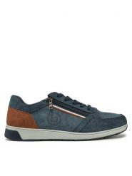Bugatti Sneakersy 333-30713-5000 Granatowy. Niebieskie buty sportowe casual Bugatti, bez wzorów, ze skóry, bez zapięcia. Za 279.99 zł.