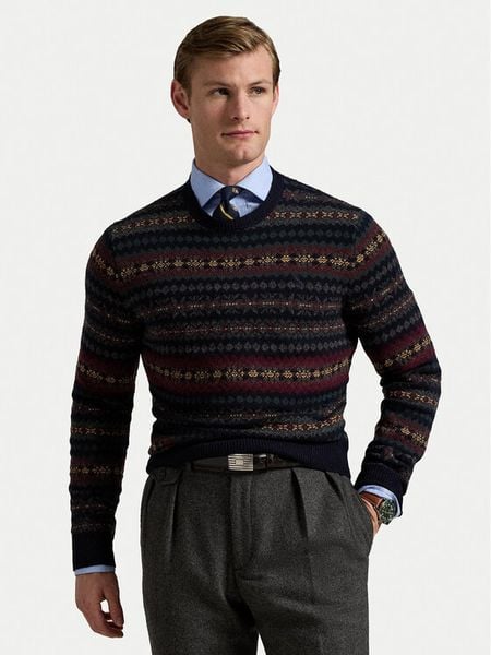 Polo Ralph Lauren Sweter 710981615001 Granatowy Regular Fit. Niebieskie swetry rozpinane Polo Ralph Lauren, l, bez wzorów, z wełny, bez kołnierzyka, bez ramiączek. Za 969.99 zł.