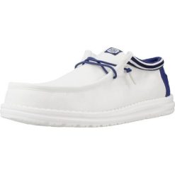 Buty HEY DUDE WALLY LETTERMAN Biały. Białe buty turystyczne PRO BRANDS, bez wzorów, z tkaniny, bez zapięcia, trekkingowe. Za 247.99 zł.