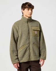 WRANGLER MĘSKA KURTKA ZIMOWA CASEY SHEARLING JACKET IVY GREEN 112357280 W44P016396. Zielone kurtki Wrangler, na zimę, m, bez wzorów, bez kaptura. Za 269.99 zł.