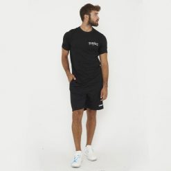 Koszulka bawełniana męska SAVAGE. Czarne t-shirty sportowe Legea, bez wzorów, z bawełny, bez ramiączek, na fitness i siłownię. Za 52.00 zł.