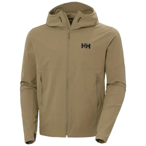 Kurtka turystyczna Helly Hansen Blaze Softshell. Brązowe kurtki Helly Hansen, xl, bez wzorów, z elastanu, z kapturem. Za 558.50 zł.