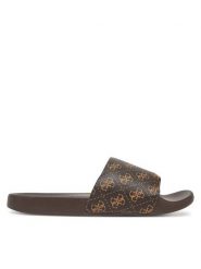 Guess Klapki FMJTOKELE19 Brązowy. Brązowe klapki Guess, z tworzywa sztucznego. Za 179.99 zł.