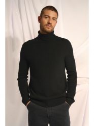Just Cashmere Kaszmirowy golf "Noi" w kolorze czarnym rozmiar: M. Czarne golfy Just Cashmere, m, bez wzorów, z kaszmiru, bez ramiączek. Za 751.45 zł.