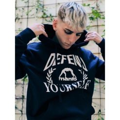 MANTO bluza z kapturem DEFEND granatowa. Niebieskie bluzy z kapturem Manto, bez wzorów, z kapturem. Za 249.00 zł.