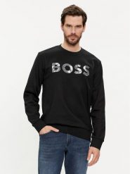 Boss Bluza Soleri 15 50513373 Czarny Regular Fit. Czarne bluzy Boss, m, bez wzorów, z bawełny, bez kaptura. Za 469.99 zł.