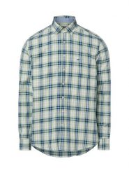 Fynch-Hatton koszula casual Mężczyźni Regular Fit Bawełna niebieski|zielony, M. Niebieskie koszule Fynch-Hatton, m, bez wzorów, z bawełny, bez kołnierzyka, bez ramiączek. Za 249.95 zł.