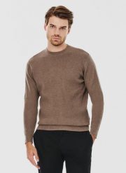 PAKO LORENTE – Męski sweter w kolorze brązowym. Brązowe swetry nierozpinane Pako Lorente, na jesień, m, bez wzorów, z bawełny, bez kołnierzyka, bez ramiączek. Za 99.99 zł.