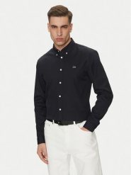 Lacoste Koszula CH2933 Czarny Regular Fit. Czarne koszule LACOSTE, m, bez wzorów, z bawełny, bez kołnierzyka, bez ramiączek. Za 339.99 zł.