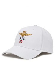 Aeronautica Militare Czapka z daszkiem 251HA1100CT2848 Biały. Białe czapki z daszkiem Aeronautica Militare, bez wzorów, z bawełny. Za 109.99 zł.