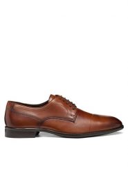 Geox Półbuty U Thalos U66NYB 00043 C6001 Brązowy. Brązowe eleganckie półbuty Geox, bez wzorów, ze skóry, bez obcasa, bez zapięcia. Za 549.99 zł.