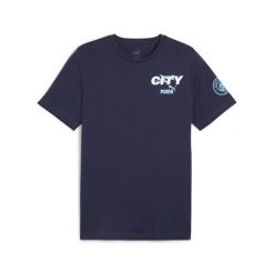 Podkoszulek Puma Mcfc Ftblicons Tee, Mężczyźni. Niebieskie podkoszulki Puma, m, bez wzorów, z bawełny, bez ramiączek. Za 91.99 zł.