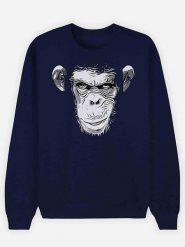 WOOOP Bluza "Evil Monkey" w kolorze granatowym rozmiar: XXL. Niebieskie bluzy Wooop, xxl, bez wzorów, z bawełny, bez kaptura. Za 100.99 zł.