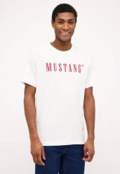 Męski T-Shirt Koszulka Mustang Style Austin Cannoli Cream 1014695 2084, 3XL. T-shirty Mustang, m, bez wzorów, z bawełny, bez kołnierzyka, bez ramiączek. Za 79.99 zł.