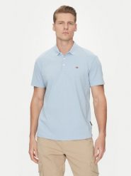 Napapijri Polo Ealis NP0A4H8B Błękitny Regular Fit. Niebieskie koszulki polo Napapijri, m, bez wzorów, z bawełny, bez kołnierzyka, bez ramiączek. Za 189.99 zł.