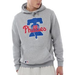 Bluza z kapturem Phillie Nos MLB Regular HGR. Szare bluzy New Era, m, bez wzorów, z kapturem. Za 283.00 zł.