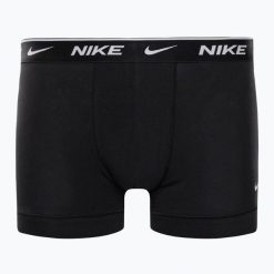 Bokserki męskie Nike Everyday Cotton Stretch Trunk 2. Czarne bokserki Nike, m, bez wzorów. Za 99.99 zł.