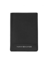 Tommy Hilfiger Duży Portfel Męski Th Foundation Bifold AM0AM13511 Czarny. Czarne portfele Tommy Hilfiger, bez wzorów, ze skóry. Za 279.99 zł.